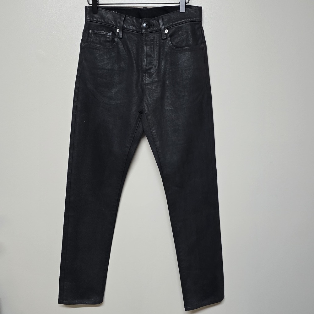 G-Star Raw 3301 Slim Wax Coated Black Denim Jeans Size‎ 29/30 Hipster